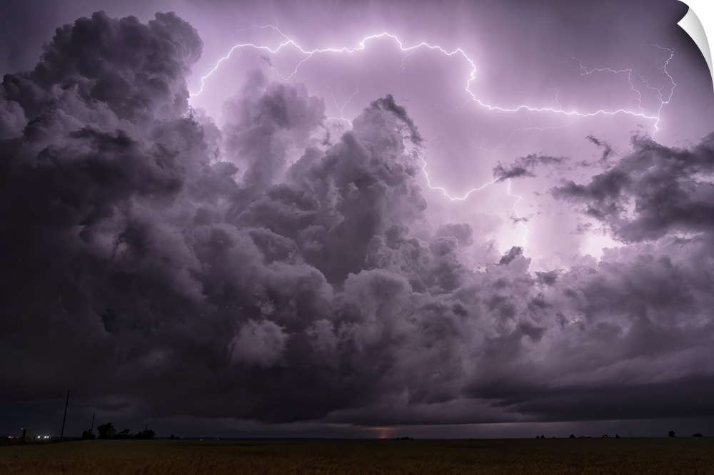 Supercell thunderstorm clouds show off the power of mother nature. Massive clouds build and unleash powerful storms creati...