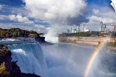 The American Falls, Niagara Falls, New York USA With Horseshoe Falls