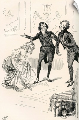The Dancing Academy. Illustration for Sketches by Boz by Charles Dickens