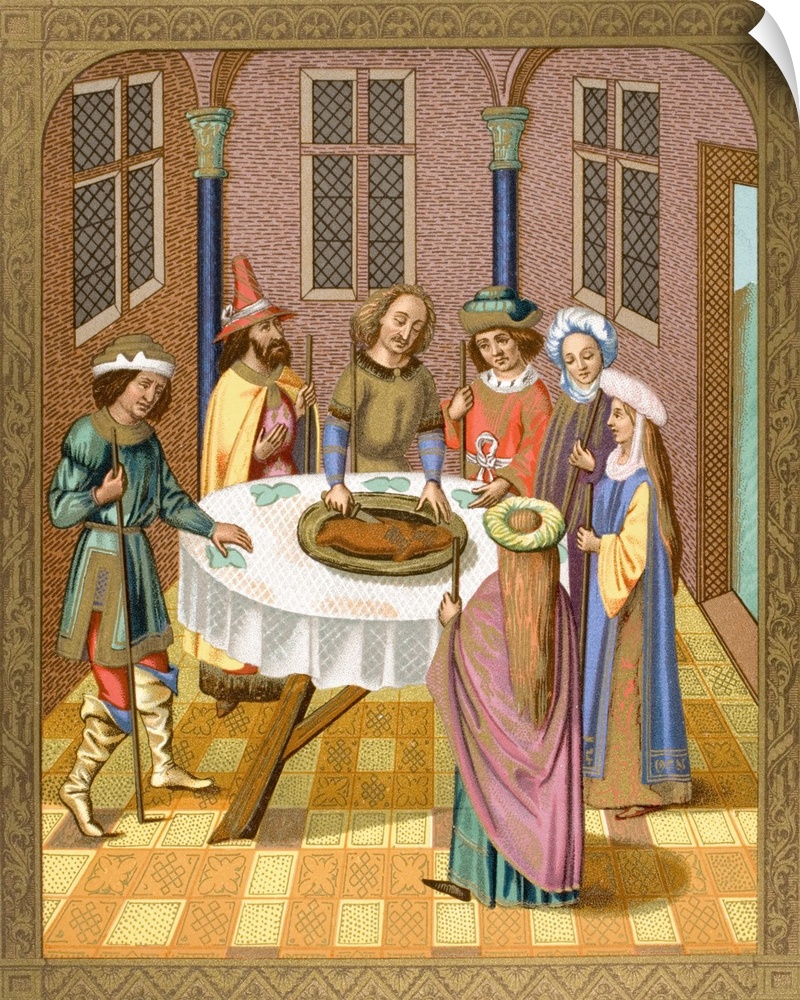 The Jews' Passover. Facsimile Of A Miniature From A Missel Of The Fifteenth Century, Ornamented With Painting Of The Schoo...