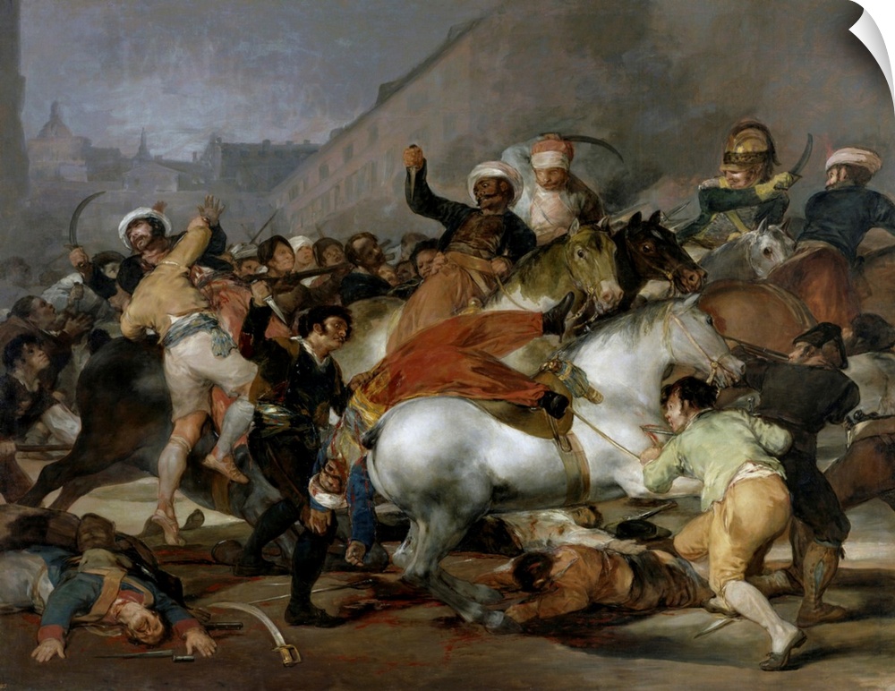 The Second of May 1808 or The Charge of the Mamelukes 1814 oil on canvas. by Francisco Goya (1746 - 1828). The Dos de Mayo...