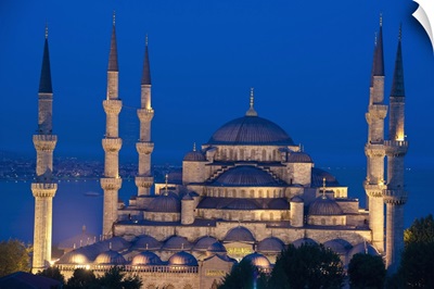 The Sultanahmet Or Blue Mosque At Dusk; Turkey