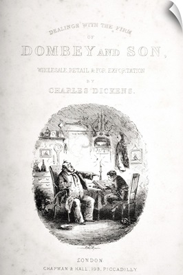 Title Page Illustration From The Novel Dombey And Son