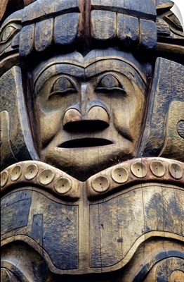 Tlingit Totem Pole, Sitka National Historic Park, Sitka, Alaska, Southeast, Summer
