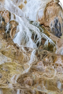 Travertine Mineral Deposits, Mammoth Hot Springs, Yellowstone Natural Park, Wyoming