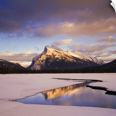 Vermilion Lake And Mount Rundle, Banff National Park, Alberta, Canada