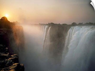 Victoria Falls At Dusk; Zimbabwe