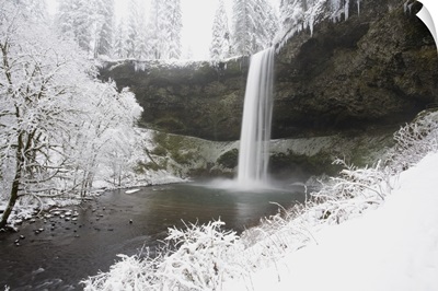 Waterfall In Winter