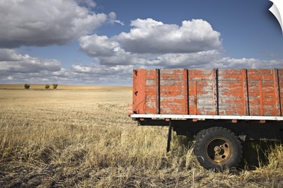 Weather-Beaten Farm Truck In Field, Saskatchewan, Canada