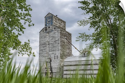 Weathered Grain Elevator On The Prairies, Saskatchewan, Canada