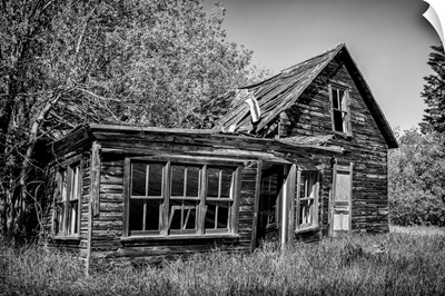 Weathered Wooden Farmstead In The Country, Winnipeg, Manitoba, Canada