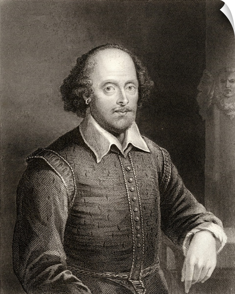 William Shakespeare, 1564-1616. English Poet And Dramatist. Engraved By William Holl.