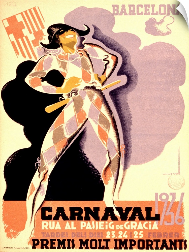 Spanish Vintage Poster, Barcelona