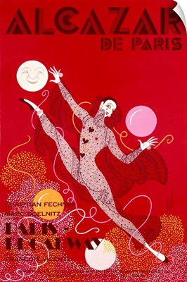 Alcazar de Paris, Vintage Poster, by Erte