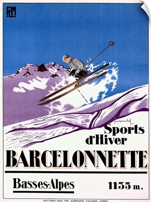 Barcelonnette, Vintage Poster