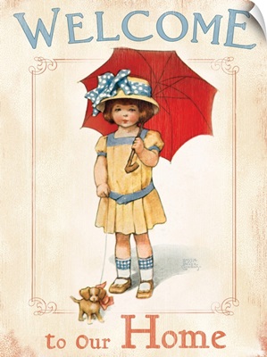 Bessie Pease Little Girl and Umbrella