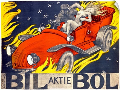 Bil Bol, Vintage Poster, by Akseli Gallen Kallela