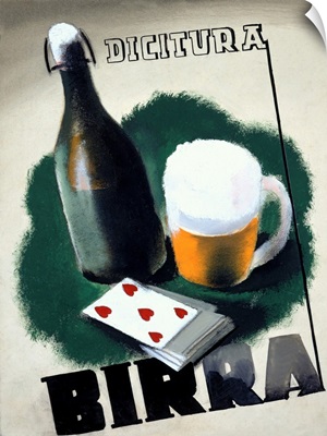 Birra, Dicitura, Vintage Poster
