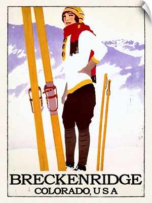 Breckenridge Colordo USA Vintage Advertising Poster