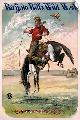 Buffalo Bills Wild West, Billys Bronco Ranch, Vintage Poster