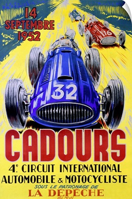 Cadours, Circuit International, Vintage Poster