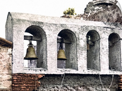 California The Bells Mission San Juan Capistrano Vintage Photograph