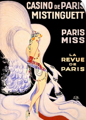 Casino de Paris/ Mistinguett Vintage Advertising Poster