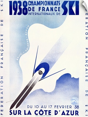 Championnats de France, 1938, Vintage Poster
