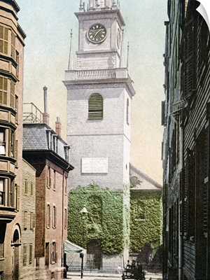 Christ Church Old North Boston Massachusetts Vintage Photograph