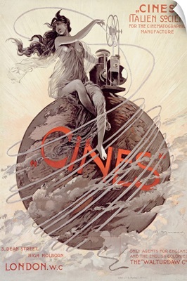 Cines, Italien Society, 1915, Vintage Poster