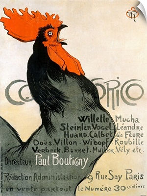 Cocorico, Vintage Poster, by Theophile Alexandre Steinlen