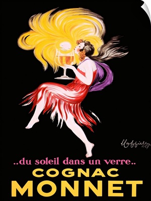 Cognac Monnet Vintage Advertising Poster