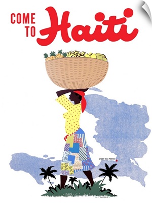 Come to Haiti, Vintage Poster, by E. LaFond