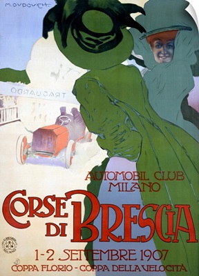 Corse di Brescia, Vintage Poster, by Marcello Dudovich