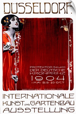 Dusseldorf Kunst, 1904, Vintage Poster, by Josef Adolf Lang