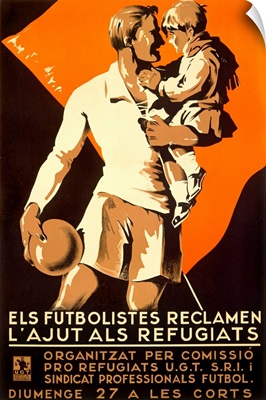 Els Futbolistes Reclamen, Vintage Poster