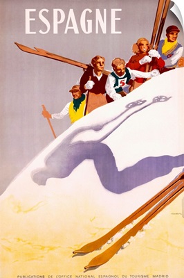 Espangne, Ski, Vintage Poster, by Morell