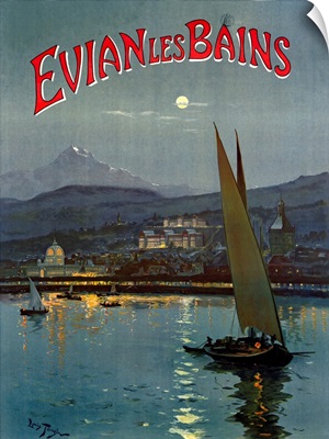 Evian les Bains, 1905, Vintage Poster