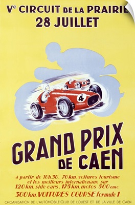 Grand Prix, de Caen, Vintage Poster, by P. Hervieu