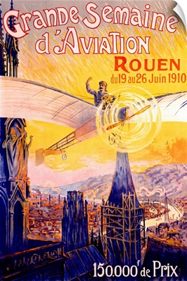 Grand Semaine d'Aviation, Vintage Poster, by Charles Rambert