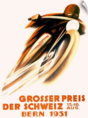 Grosser Preis Der Schweiz, 1931, Vintage Poster, by Ernst Ruprecht