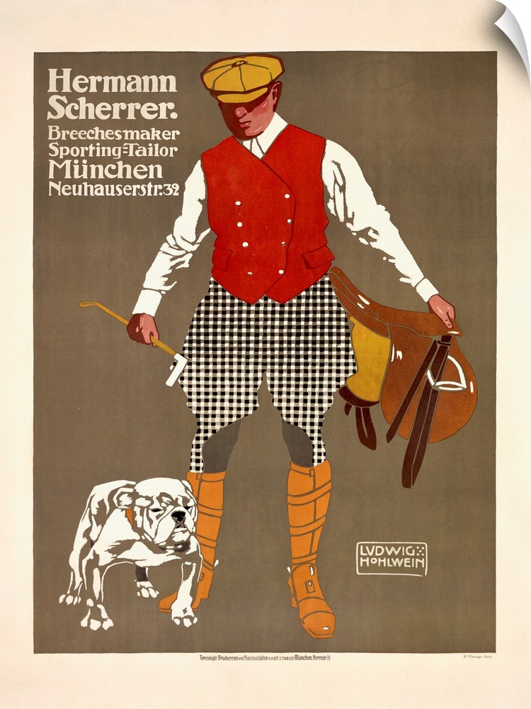 Hermann Scherrer, Sport Clothes Poster, Vintage