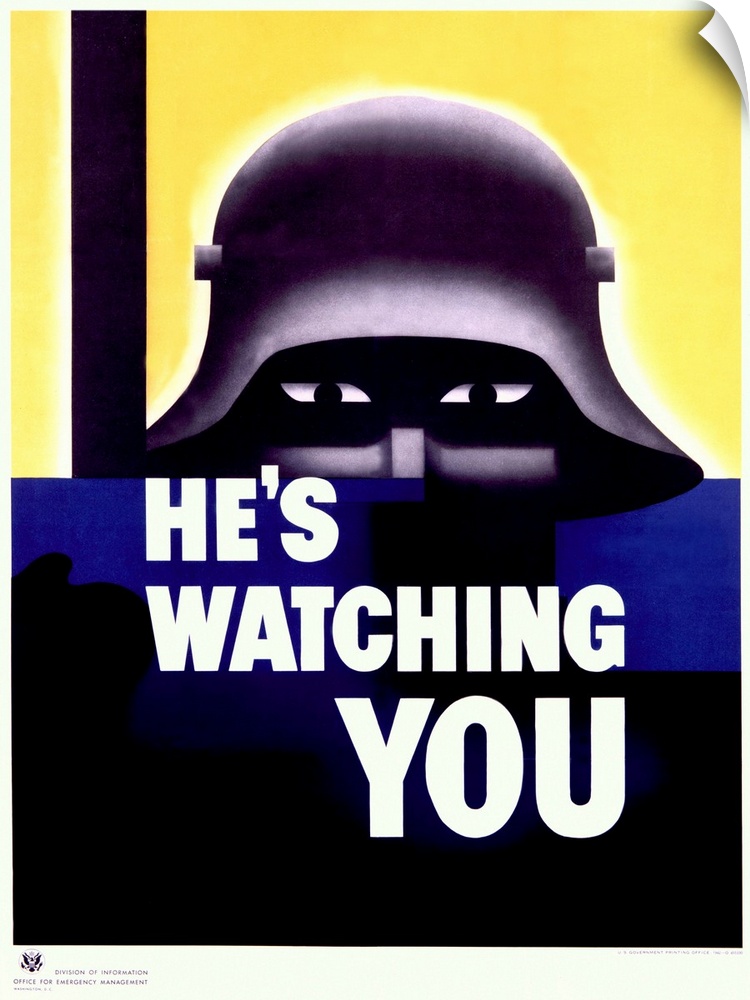 Hes Watching You, Vintage Poster