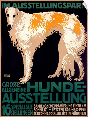 Hunde Ausstellung, Vintage Poster, by Julius Edmond Robert Nitsche