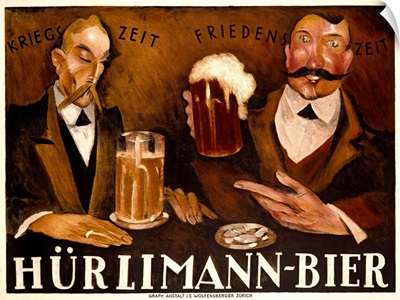 Hurlimann Bier, Vintage Poster