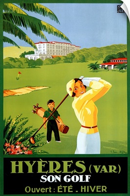 Hyeres Son Golf, Vintage Poster