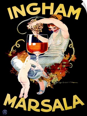 Ingham Marsala Wine Vintage Advertising Poster