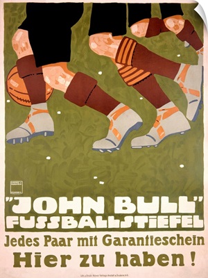 John Bull Fussballstiefel, Vintage Poster
