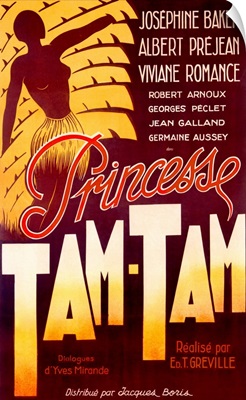 Josephine Baker, Tam Tam, Vintage Poster
