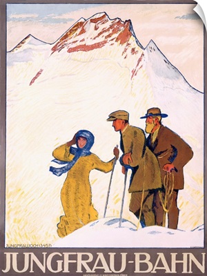 Jungfrau Bahn, Vintage Poster, by Emil Cardinaux